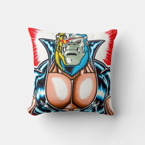 Astro Creeps™: Garganta™ Throw Pillow