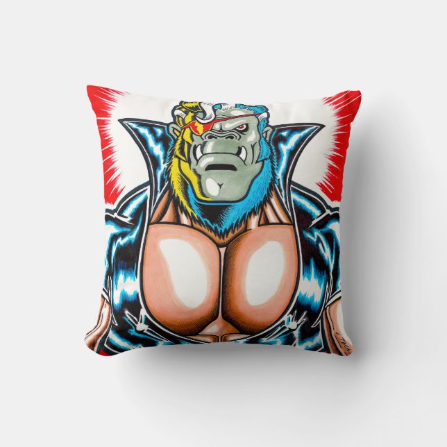 Astro Creeps™: Garganta™ Throw Pillow (Front)