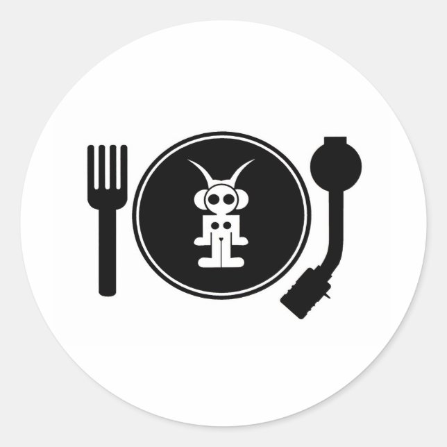 astro DJ Classic Round Sticker (Front)