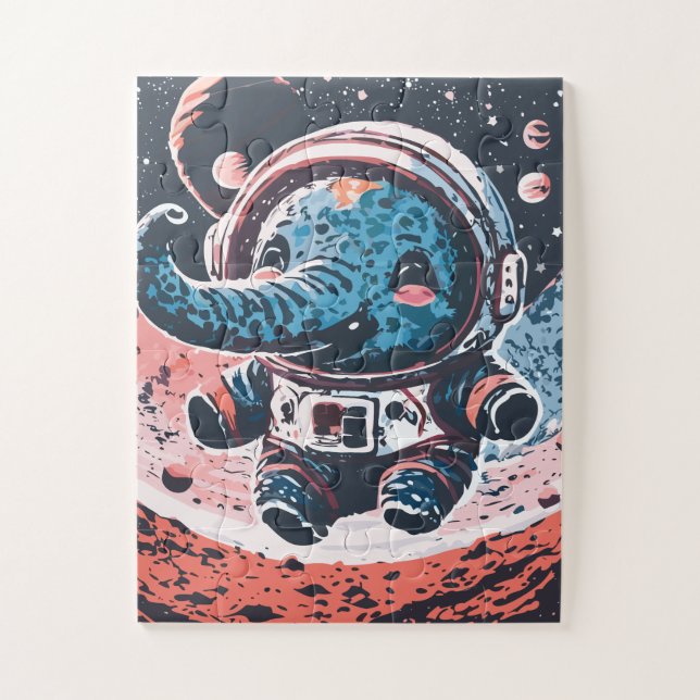 Astro Elephant Jigsaw Puzzle (Vertical)