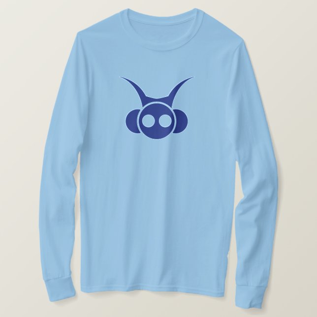 Astro Head- Blue with back print T-Shirt (Design Front)