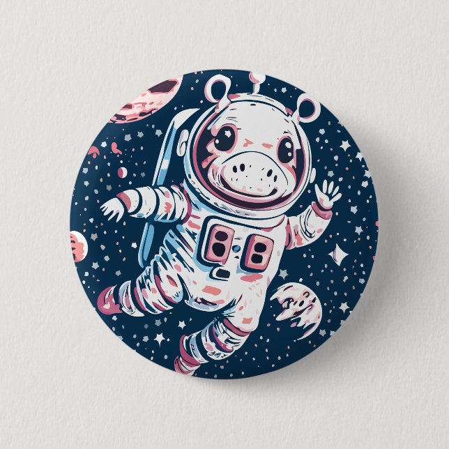 Astro Hippo Button (Front)