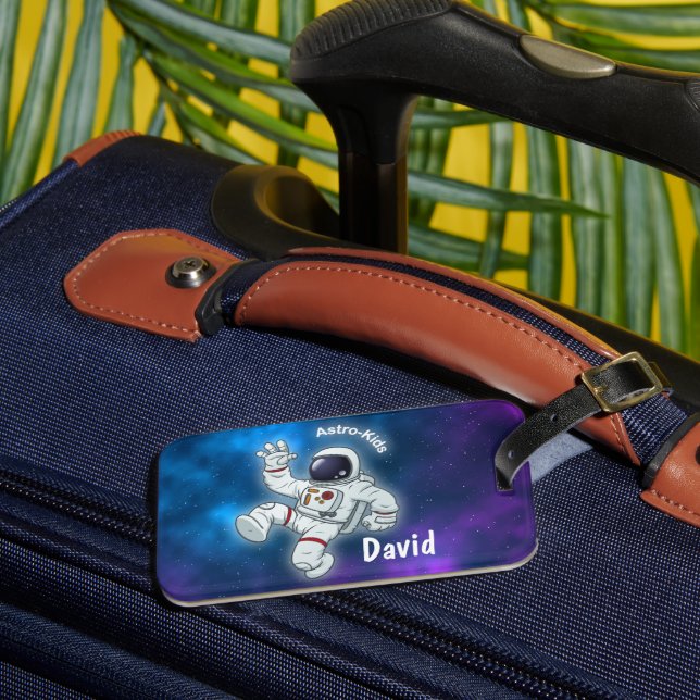 Astro Kids Luggage Tag (Front Insitu 3)