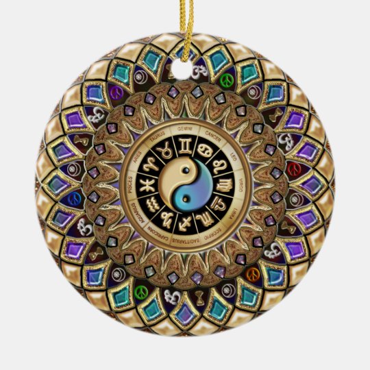 Astro Mandala Festive Christmas Holiday Ornament