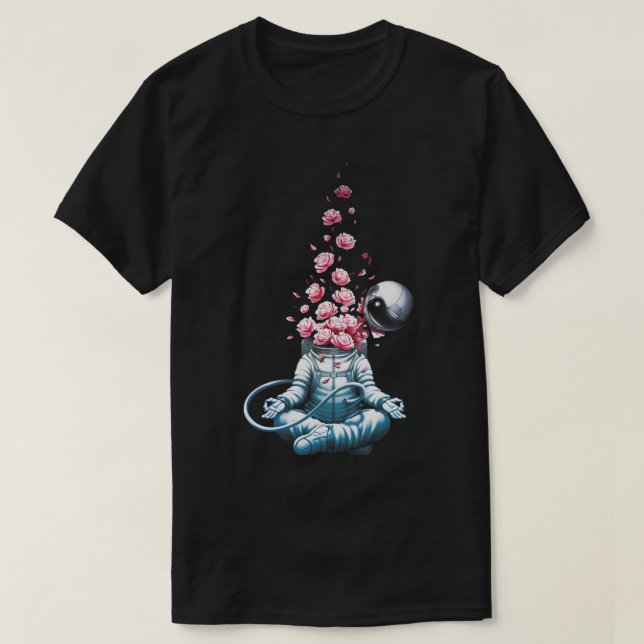 Astro Meditation Roses T-Shirt (Design Front)