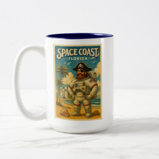 "Astro-pirate Florida" Two-Tone Coffee Mug