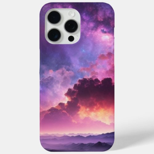 Astro Purple Galaxy Art iPhone 15 Pro Max Case