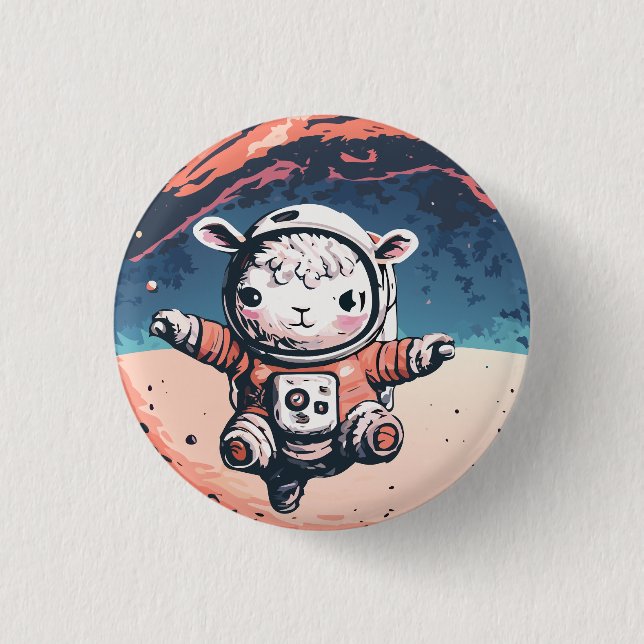 Astro Sheep Button (Front)