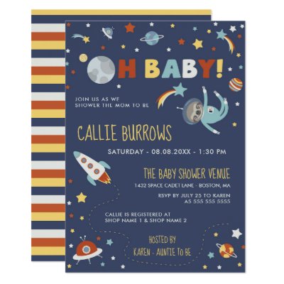 sleepy sloth baby shower invitation zazzlecom