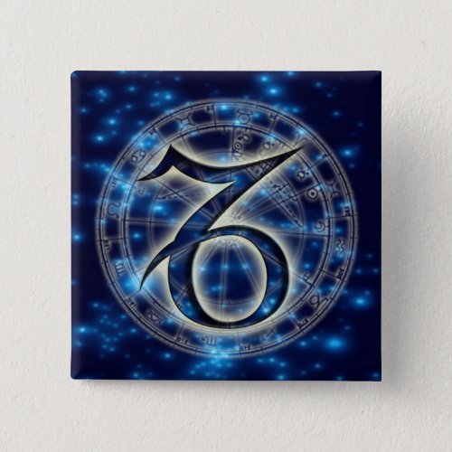 Astro Symbol Capricorn Square Button