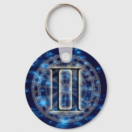 Astro Symbol Gemini Keychain