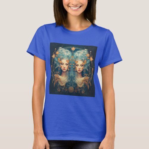 Astro Twins Unite Gemini Zodiac T_Shirt