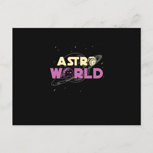 Astro World Astronomy Aeronautics Outer Space Holiday Postcard
