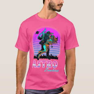 Astro Zombies Vapor Wave Transparent Background T-Shirt