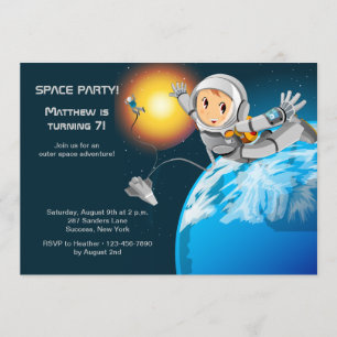 Astroboy Space Party Invitation