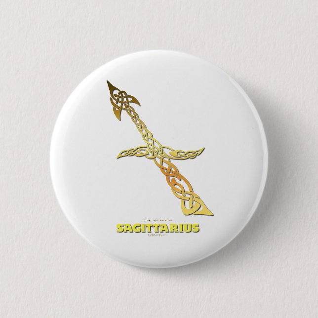 Astrocelt  series Sagittarius Pinback Button (Front)