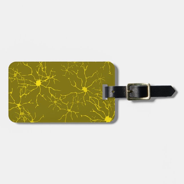 Astrocytes Pattern Glial Brain Cells Luggage Tag (Front Horizontal)