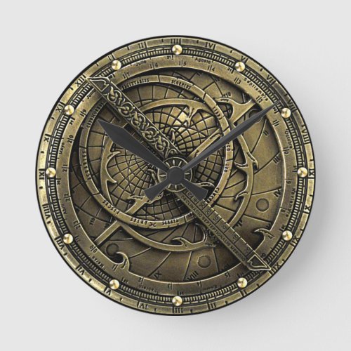 Astrolabe wall clock