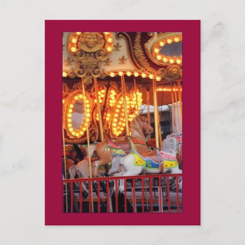 Astroland Carousel Coney Island NY postcard