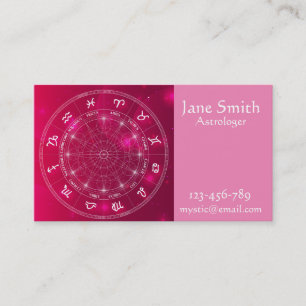 Astrologer Astrology business services pink Card