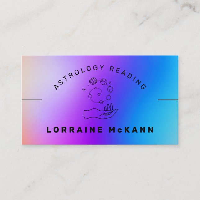 ASTROLOGER Astrology Reading AURA Business Card (Front)