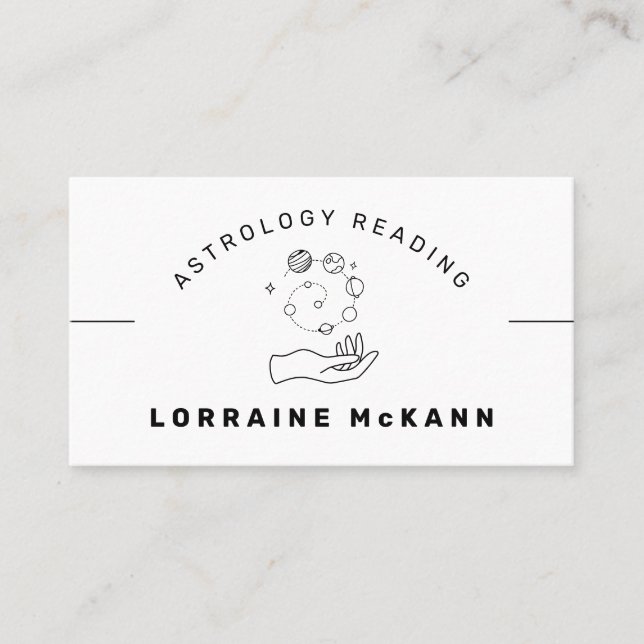 Astrologer Business Card: Minimalist Astrology Re Business Card (Front)