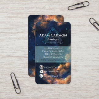 Astrologer cosmic celestial artful Business Card