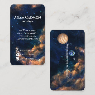 Astrologer cosmic celestial artful Business Card 2