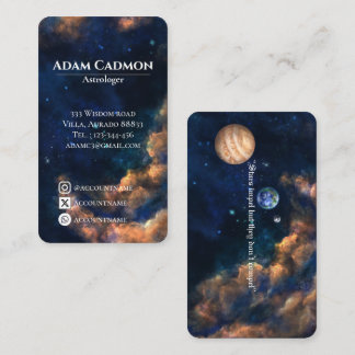 Astrologer cosmic celestial artful Business Card 2