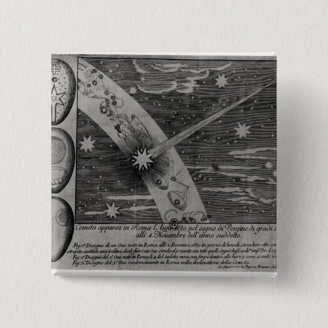 Astrological diagram of the comet button (Front)