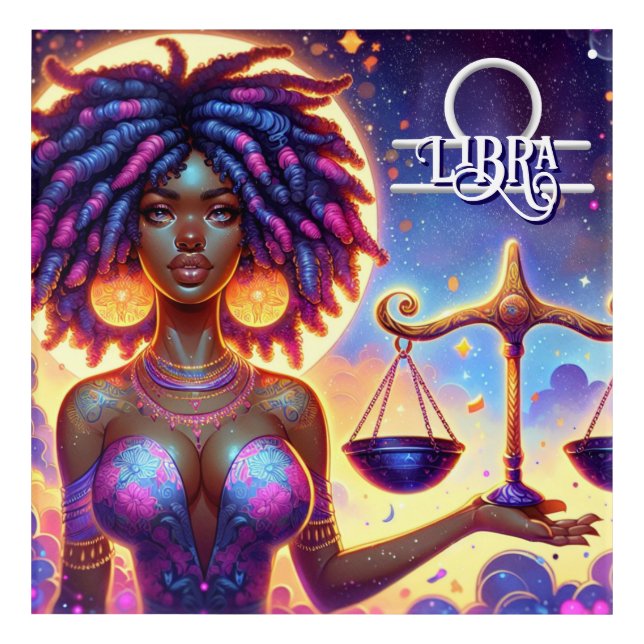 Astrological Horoscope Sign Libra Zodiac   Acrylic Print (Front)