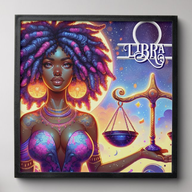 Astrological Horoscope Sign Libra Zodiac   Peel And Stick Photo Tile (Front Set)