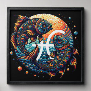 Astrological Horoscope Sign Pisces Zodiac   Peel And Stick Photo Tile