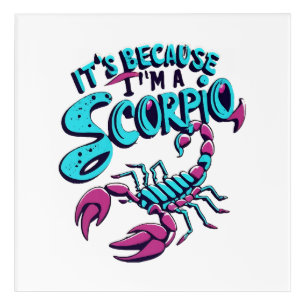 Astrological Scorpio Vibes Vintage Zodiac Sign Acrylic Print