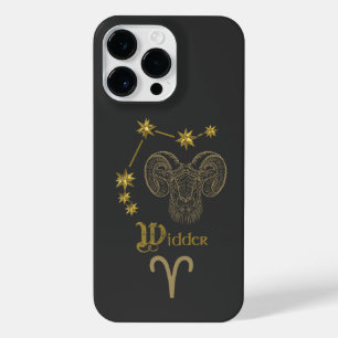 Astrological sign Aries - Gold iPhone 14 Pro Max Case