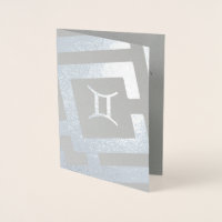 Astrological Sign Gemini Silver Decor Custom Text