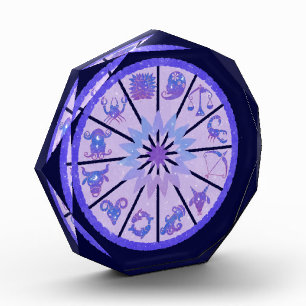 Astrological Signs of the Zodiac Purple and Blue Award
