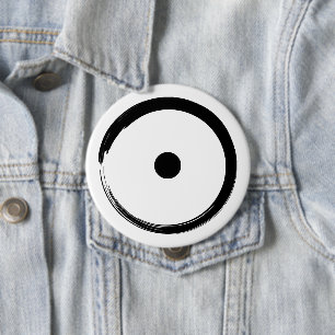 Astrological Sun Sign - Buddhism Zen Circle 1 Button