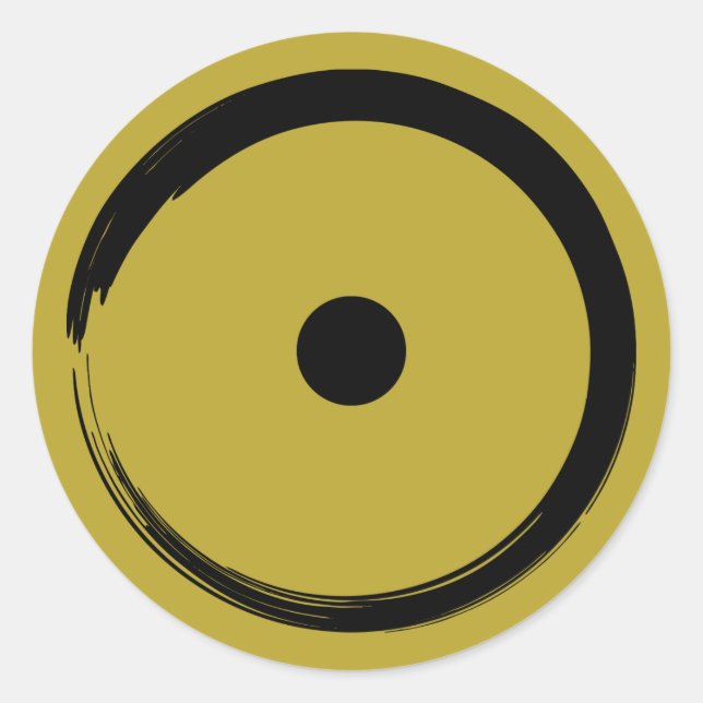 Astrological Sun Sign - Buddhism Zen Circle 1 Classic Round Sticker (Front)