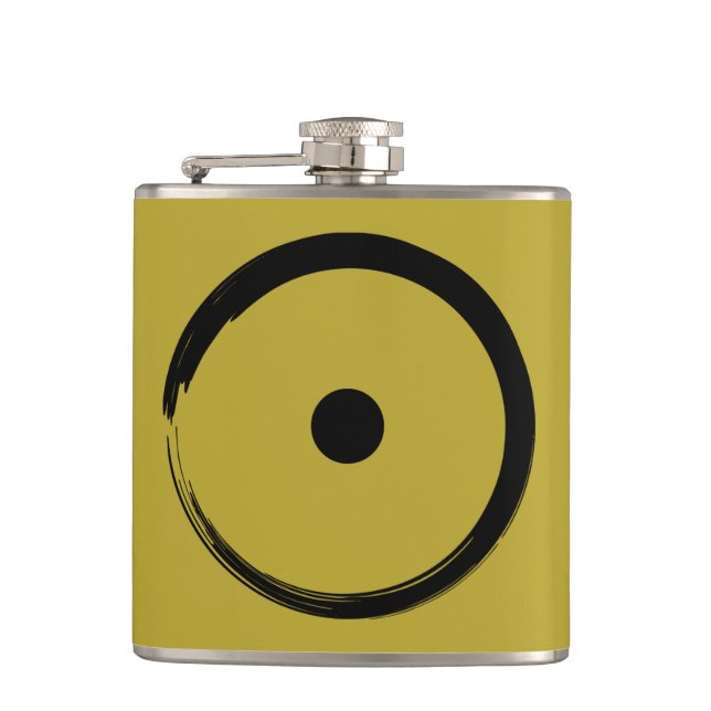 Astrological Sun Sign - Buddhism Zen Circle 1 Flask (Front)