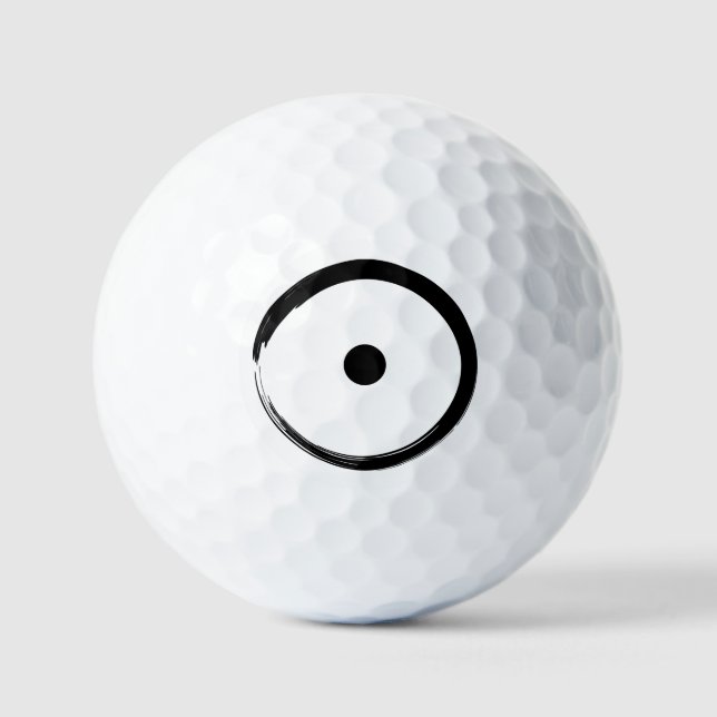 Astrological Sun Sign - Buddhism Zen Circle 1 Golf Balls (Front)