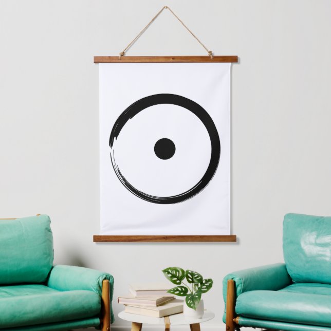 Astrological Sun Sign - Buddhism Zen Circle 1 Hanging Tapestry (Living Room)
