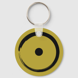 Astrological Sun Sign - Buddhism Zen Circle 1 Keychain