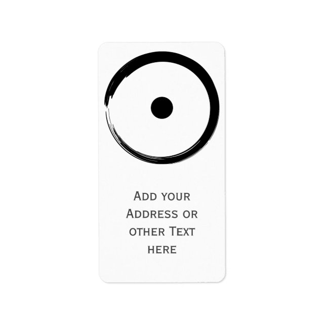 Astrological Sun Sign - Buddhism Zen Circle 1 Label (Front)