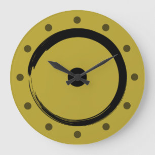 Astrological Sun Sign - Buddhism Zen Circle 1 Large Clock