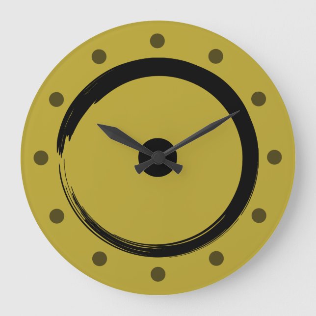 Astrological Sun Sign - Buddhism Zen Circle 1 Large Clock (Front)