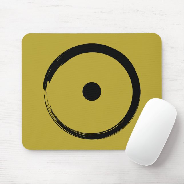 Astrological Sun Sign - Buddhism Zen Circle 1 Mouse Pad (With Mouse)