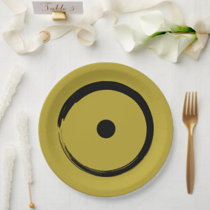 Astrological Sun Sign - Buddhism Zen Circle 1 Paper Plates