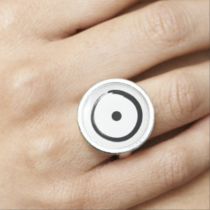 Astrological Sun Sign - Buddhism Zen Circle 1 Ring