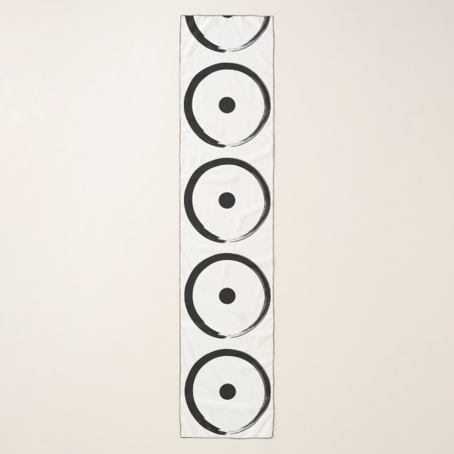 Astrological Sun Sign - Buddhism Zen Circle 1 Scarf (Front)